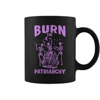 Burn The Patriarchy Feminist Halloween Skeleton Dancing Coffee Mug - Seseable