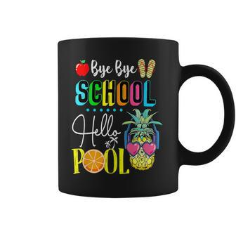 Bye Bye School Hello Pool Summer Pineapple Last Day School Coffee Mug - Thegiftio UK