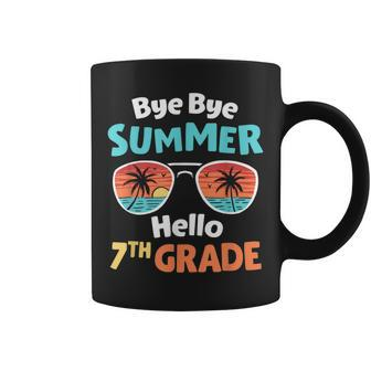 Bye Bye Summer Hello 7Th Grade First Day Back To School Kids Coffee Mug - Seseable