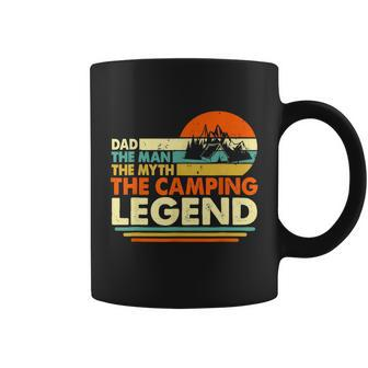 Camper Funny Camping Dad Man Myth Legend Father Vintage Coffee Mug - Monsterry AU