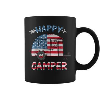 Camper Merica American Happy Pride Flag 4Th Of July Camping V2 Coffee Mug - Seseable