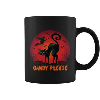Candy Please Cat Halloween Quote Coffee Mug - Monsterry