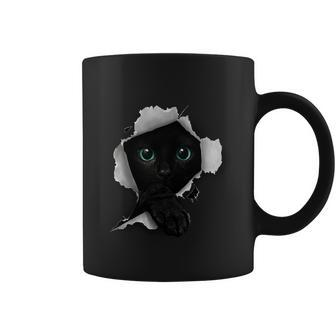 Cat Gift Black Cat Torn Cloth Kitten Gift Coffee Mug - Thegiftio UK