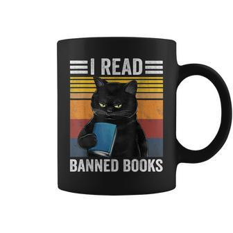 Cat I Read Banned Books Funny Bookworms Reading Book Coffee Mug - Thegiftio UK