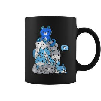 Cat Kitty Pile Cats Anime Kawaii Women Girls Cats Lover Coffee Mug - Thegiftio UK