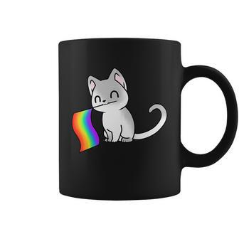 Cat Lgbt Rainbow Flag Pride Month Coffee Mug - Monsterry AU