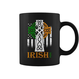 Celtic Cross Irish American Pride Coffee Mug - Monsterry