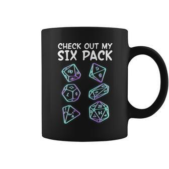 Check Out My Six Pack Dnd Dice Dungeons And Dragons Tshirt Coffee Mug - Monsterry UK