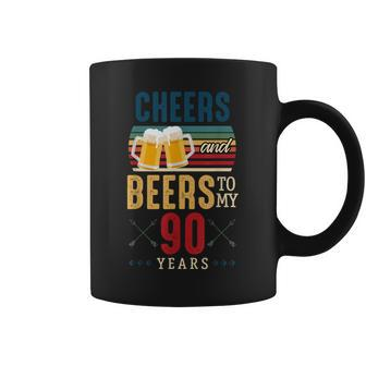 Cheers And Beers To My 90 Years 90Th Birthday Coffee Mug - Seseable