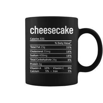 Cheesecake Nutrition Facts Funny Thanksgiving Christmas V2 Coffee Mug - Seseable