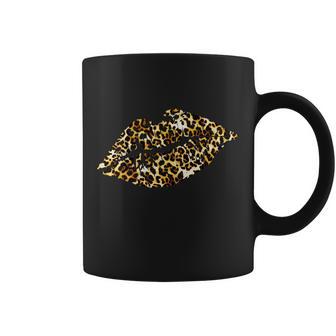 Cheetah Print Skinned Lips Tshirt Coffee Mug - Monsterry CA