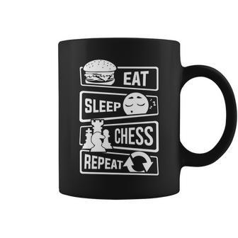 Chess Eat Sleep Chess Repeat Men Women Kids Gift Coffee Mug - Seseable