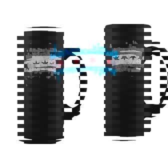 Chicago City Flag Skyline Coffee Mug - Thegiftio