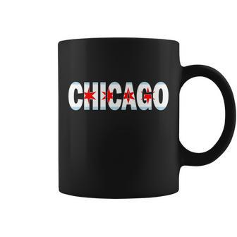Chicago Flag Star Logo Coffee Mug - Monsterry AU