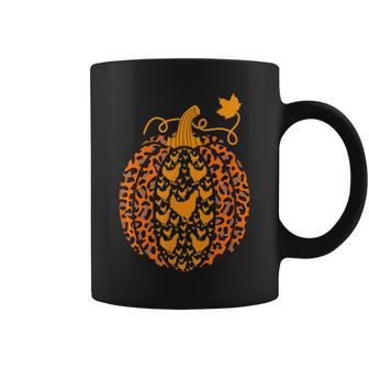 Chicken Pumpkin Leopard Print Halloween Costume Fall Autumn Coffee Mug - Seseable