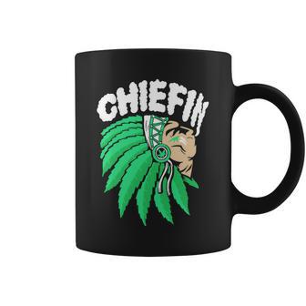 Chiefin Smoke Weed Native American Coffee Mug - Monsterry AU