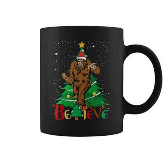 Christmas Believe Bigfoot Xmas Tree Family Matching Pajama Coffee Mug - Thegiftio UK