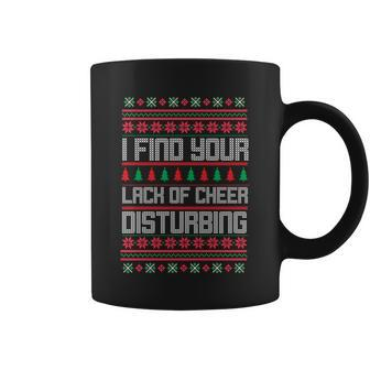 Christmas I Find Your Lack Of Cheer Disturbing Ugly Christmas Sweater Graphic Design Printed Casual Daily Basic Coffee Mug - Thegiftio UK