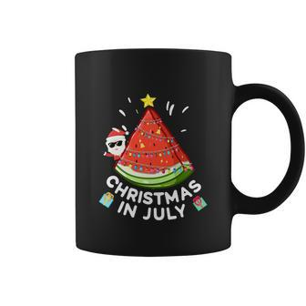 Christmas In July Watermelon Funny Santa Summer Coffee Mug - Monsterry