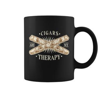 Cigars Are My Therapy Tshirt Coffee Mug - Monsterry