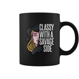 Classy With A Savage Side Coffee Mug - Monsterry UK