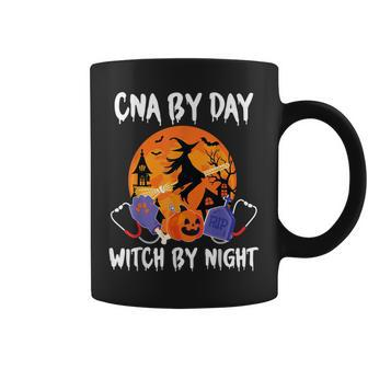 Cna By Day Witch By Night Halloween Certified Nurse Funny Coffee Mug - Seseable