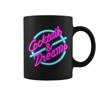 Cocktails And Dreams Retro 80S Tshirt Coffee Mug - Monsterry
