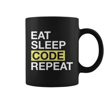 Coding Lover Eat Sleep Code Repeat Coder Great Gift Graphic Design Printed Casual Daily Basic Coffee Mug