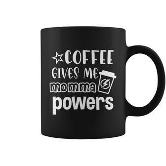 Coffee Gives Me Momma Powers Halloween Quote Coffee Mug - Monsterry DE