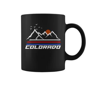 Colorado Mountains Retro Vintage Coffee Mug - Monsterry