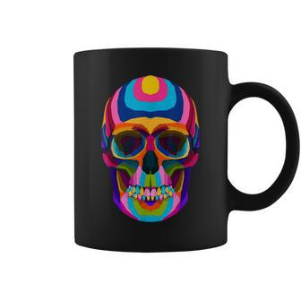 Colorful Sugar Skeleton Scull Halloween Party Costume Coffee Mug - Seseable