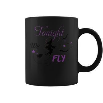 Come We Fly T Women Halloween Funny Witch Letter Coffee Mug - Thegiftio UK