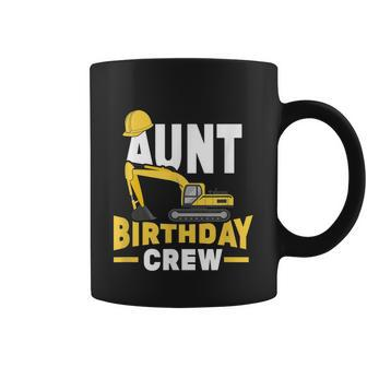 Construction Birthday Party Digger Aunt Birthday Crew Graphic Design Printed Casual Daily Basic Coffee Mug - Thegiftio UK