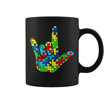 Cool Asl Love Sign Language Autism Awareness Support Coffee Mug - Thegiftio UK