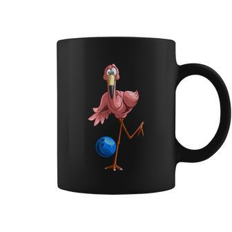 Cool Bowling Flamingo Coffee Mug - Monsterry