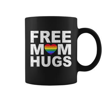 Cool Lgbtq Free Mom Hugs Lgbt Ally Rainbow Pride Design Funny Gift Coffee Mug