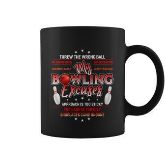 Cool My Bowling Excuses Gift Funny Bowling Gift Tshirt Coffee Mug - Monsterry UK