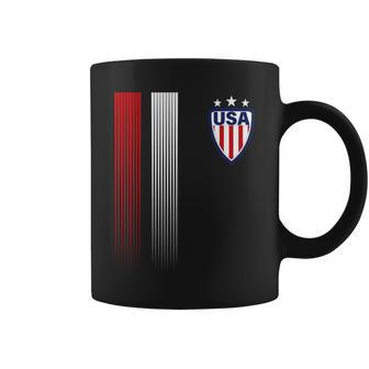 Cool Usa Soccer Jersey Stripes Coffee Mug - Monsterry