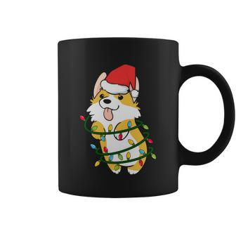 Corgi Santa Claus Merry Christmas Dog Lover Corgi Lover Santa Hat Coffee Mug - Thegiftio UK