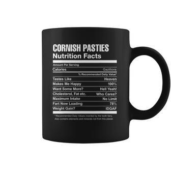 Cornish Pasties Nutrition Facts Funny Coffee Mug | Mazezy