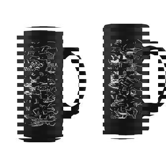 Cottagecore Aesthetic Frog Mushroom With Moon Witchy Vintage Coffee Mug - Thegiftio UK