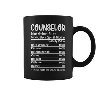 Counselor Nutrition Facts Counseling Guidance Funny V2 Coffee Mug - Seseable