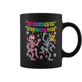 Couples Skeleton Dancing Sugar Skull Mexican Halloween Coffee Mug - Seseable