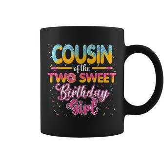Cousin Of The Two Sweet Birthday Girl Donut 2Nd Birthday Coffee Mug - Seseable