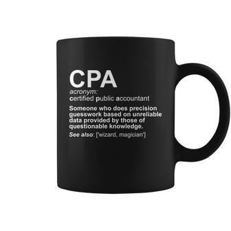 Cpa Certified Public Gift Accountant Definition Funny Gift Graphic Design Printed Casual Daily Basic V2 Coffee Mug - Thegiftio UK