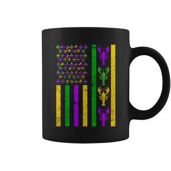 Crawfish Fleur-De-Lis Flag Mardi Gras Tshirt Coffee Mug - Monsterry AU