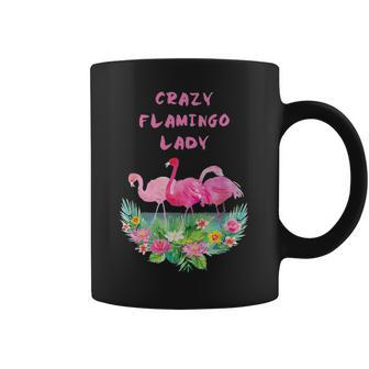 Crazy Flamingo Lady Watercolor Pink Bird Flock Collector Graphic Design Printed Casual Daily Basic Coffee Mug - Thegiftio UK