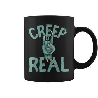 Creep It Real Rocker Zombie Halloween Coffee Mug - Seseable