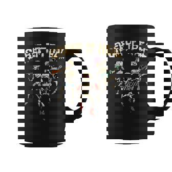 Creep It Real Skeleton Playing Music Funny Halloween Coffee Mug - Thegiftio