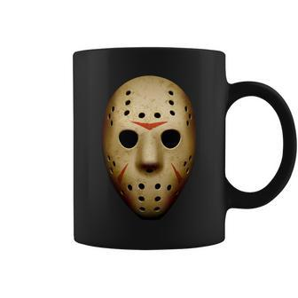 Creepy Goalie Hockey Halloween Mask Graphic Design Printed Casual Daily Basic Coffee Mug - Thegiftio UK